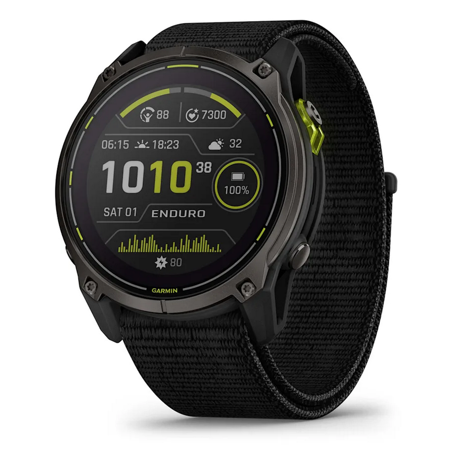 Enduro 3 - Carbon Gray DLC Titanium with Black Ultrafit Nylon Strap