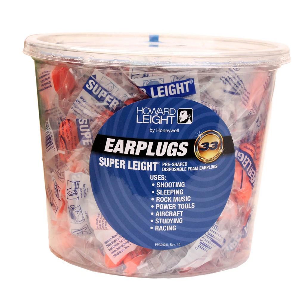 Super Leight Uncorded Pre-Shaped Foam Coral Ear Plugs 100 pr Uncorded tub
