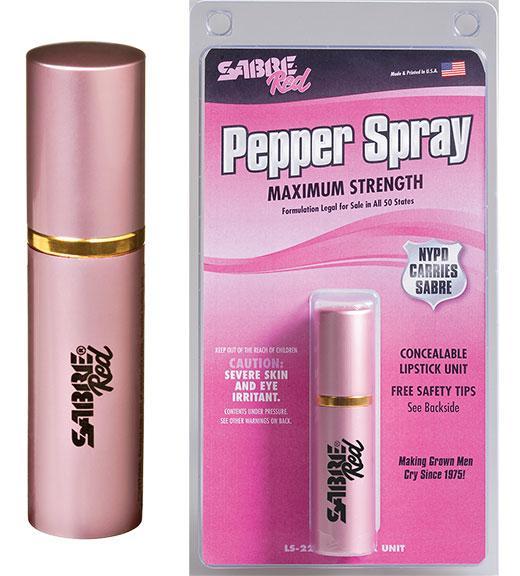 SABRE RED 3/4OZ PNK LIPSTICK PEPPER SPRAY