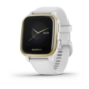 Venu® Sq, Light Gold Aluminum Bezel with White Case and Silicone Band