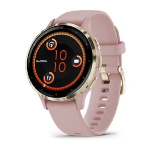 Venu® 3S, Soft Gold Stainless Steel Bezel with Dust Rose Case and Silicone Band