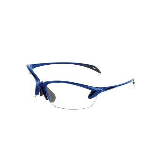 Colonel Womens Half Frame Shooting Glasses Blue Clear Lens