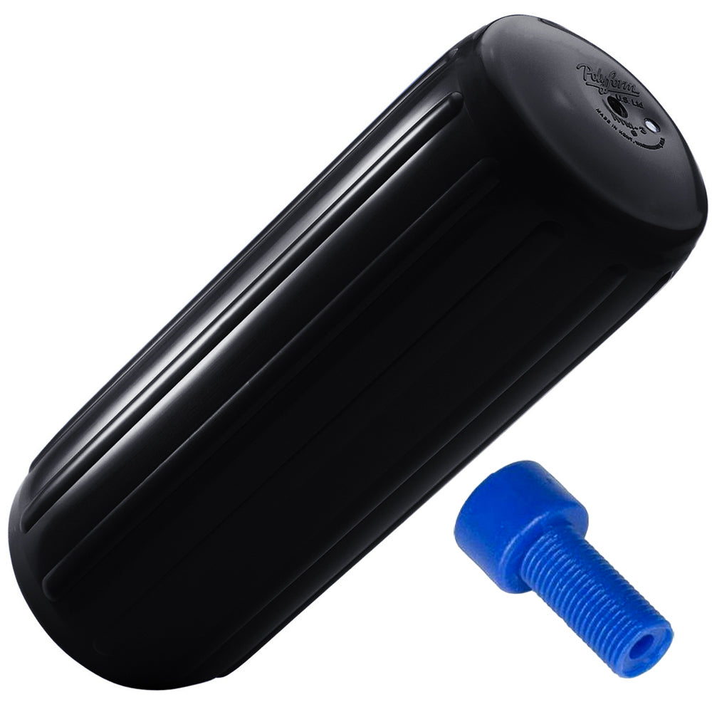 Polyform HTM-1 Fender 6.3" x 15.5" - Black w/Adapter [HTM-1 BLACK W/AIR ADAPTER]