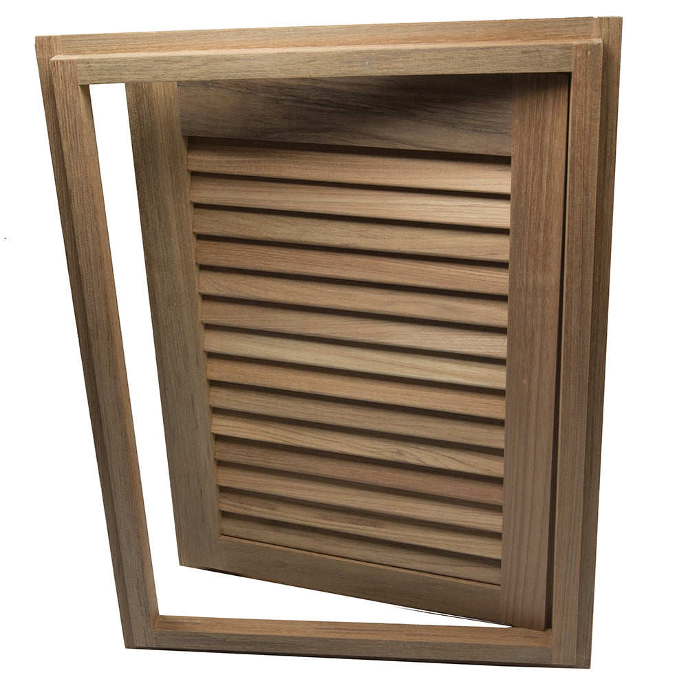 Whitecap Teak Louvered Door & Frame - Right Hand - 15" x 20" [60724]