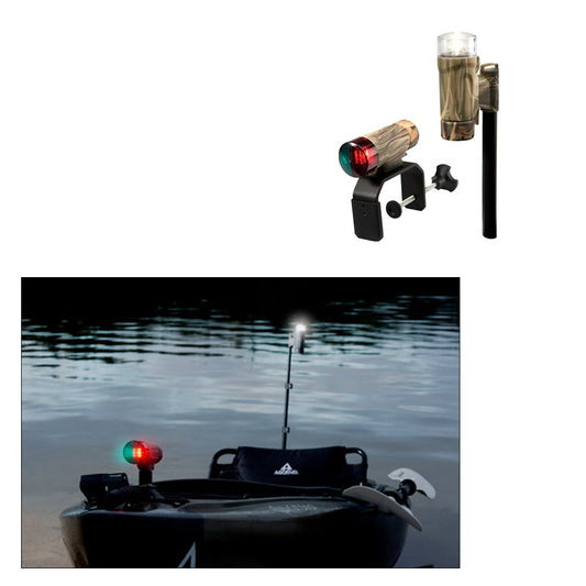 Attwood PaddleSport Portable Navigation Light Kit - C-Clamp, Screw Down or Adhesive Pad - RealTree Max-4 Camo [14195-7]