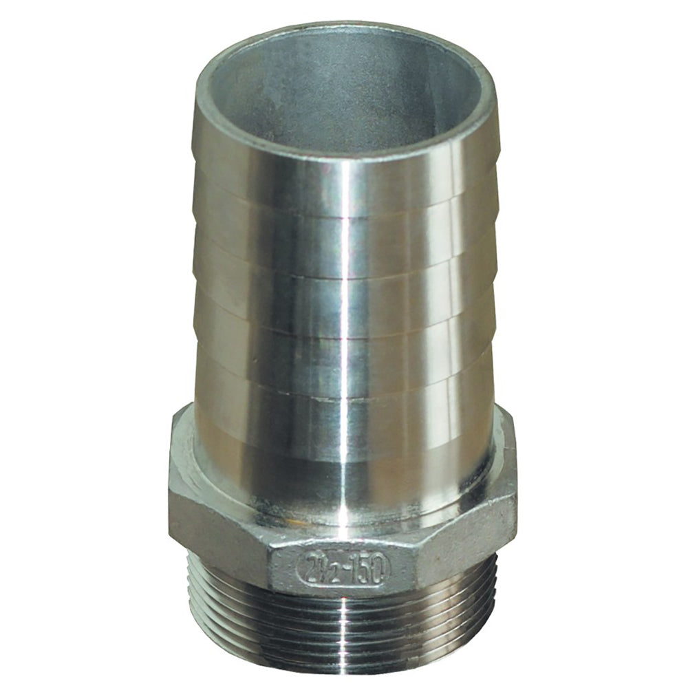GROCO 3/4" NPT x 3/4" ID Stainless Steel Pipe to Hose Straight Fitting  [PTH-750-S]