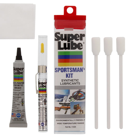 Super Lube Sportsman's Kit w/ Oil, Grease, Cleaning Cloth, and Foam Swabs [11520]