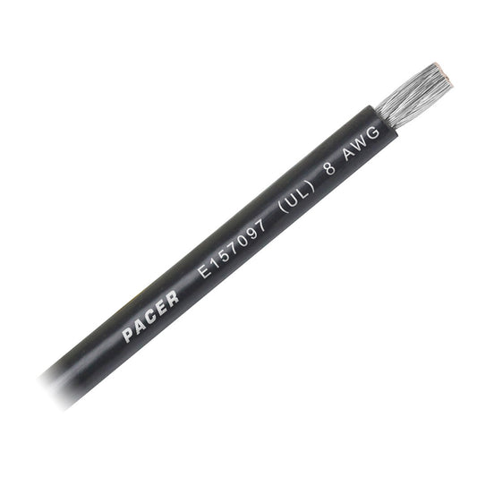 Pacer Black 8 AWG Battery Cable - Sold By The Foot  [WUL8BK-FT]