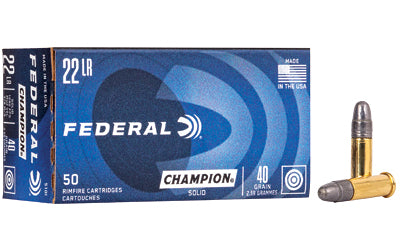 Federal, Lightning, 22LR, 40 Grain, Solid, 50 Round Box