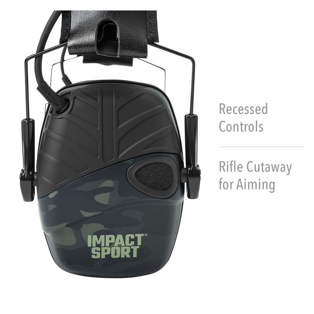 IMPACT SPORT MULTI-CAM BLACK ELECTRONIC EARMUFF