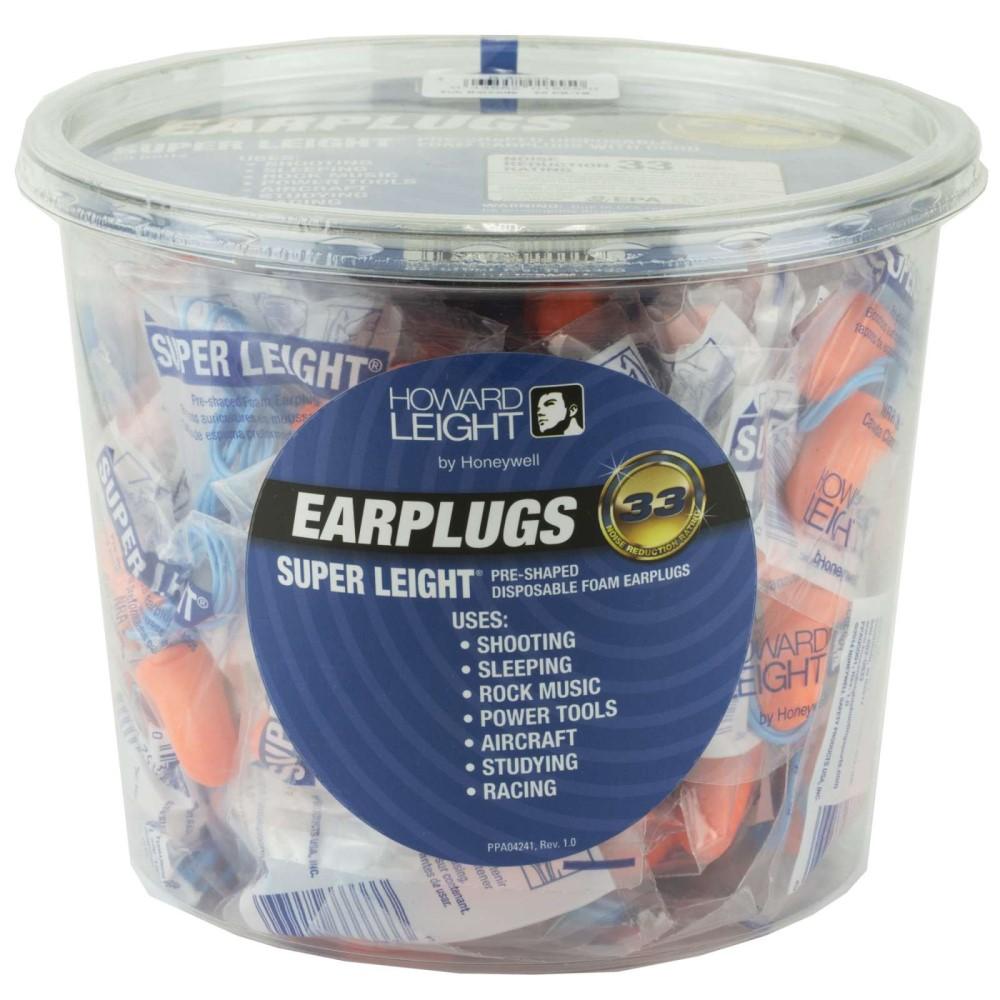 Super Leight Corded Pre-Shaped Foam Coral/Blue Ear Plugs 50 pr Corded tub