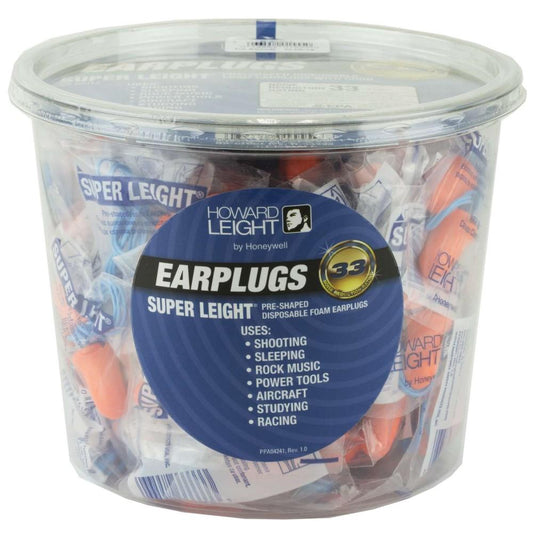 Super Leight Corded Pre-Shaped Foam Coral/Blue Ear Plugs 50 pr Corded tub