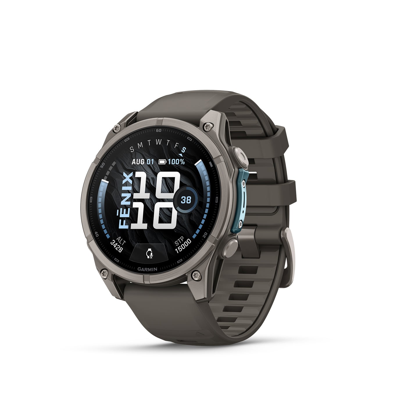 fēnix® 9 – 47 mm
Titanium with Pebble Gray Silicone Band image 1