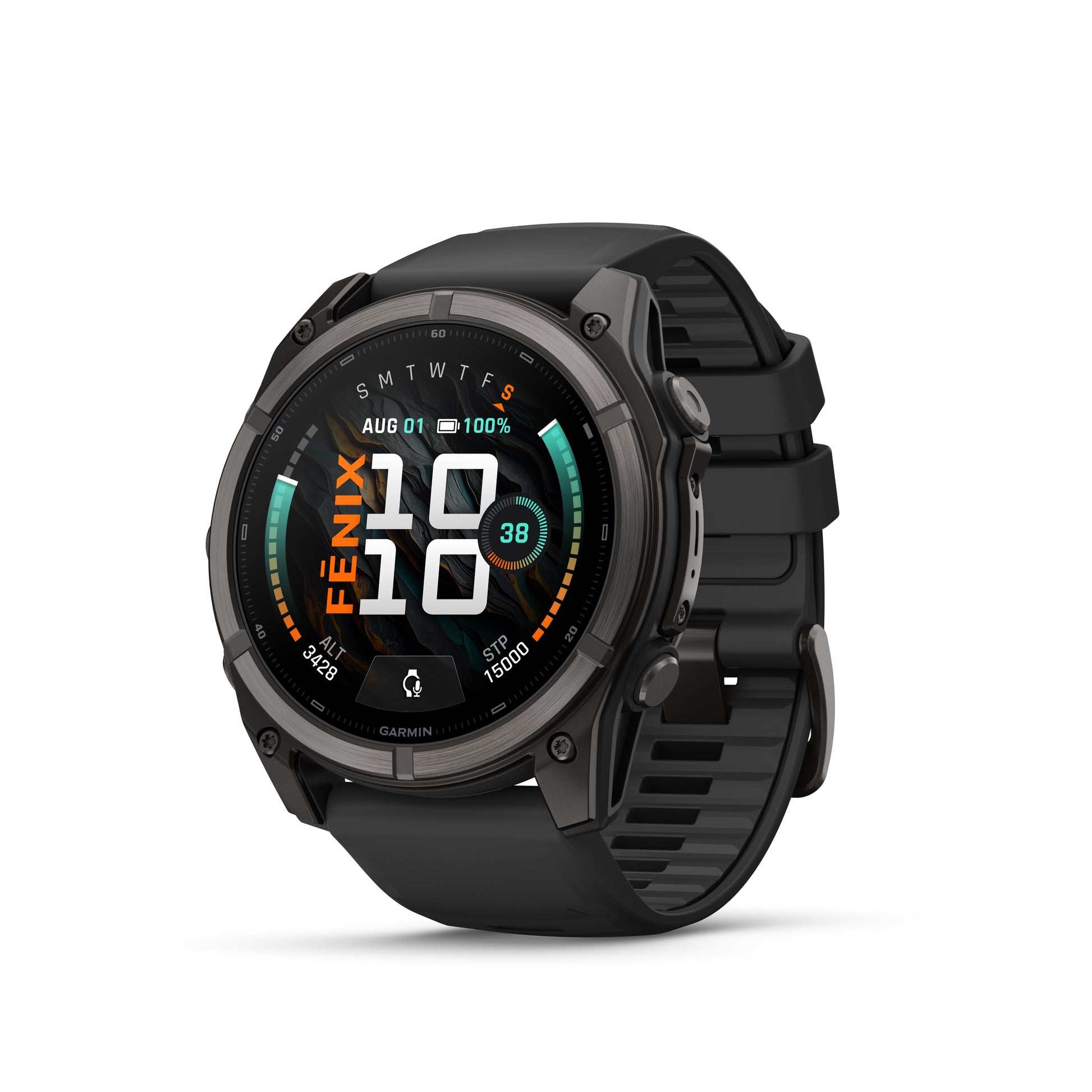 fēnix® 9 – 51 mm
Carbon Gray DLC Titanium with Black Silicone Band image 1