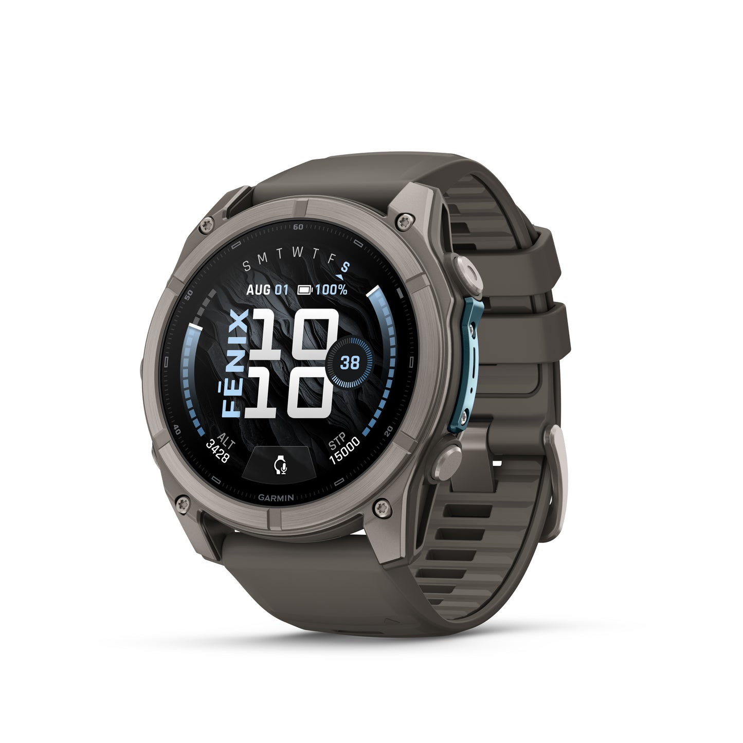 fēnix® 9 – 51 mm
Titanium with Pebble Gray Silicone Band image 1