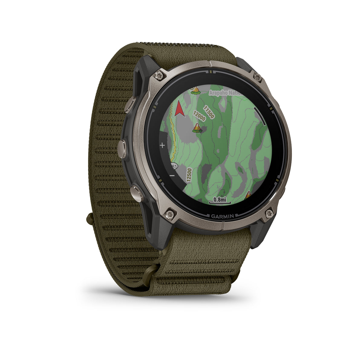 Enduro™ 4
Titanium with dark olive ComfortFit fabric band image 2
