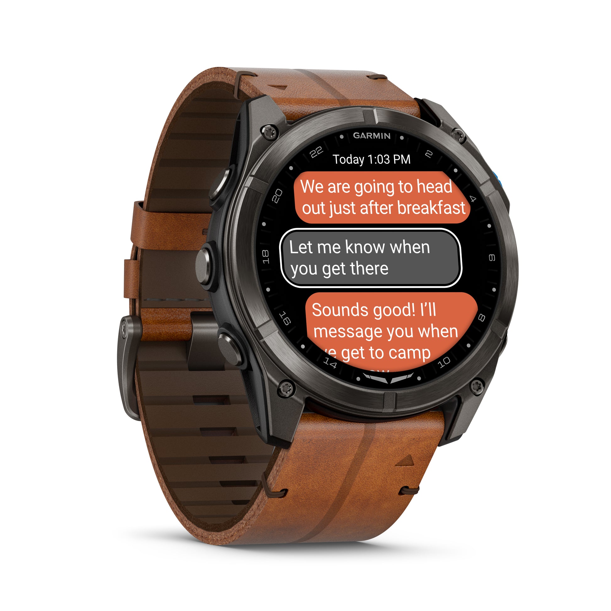 D2™ Mach 2 Pro
Carbon Gray DLC Titanium with Chestnut Leather Band image 2