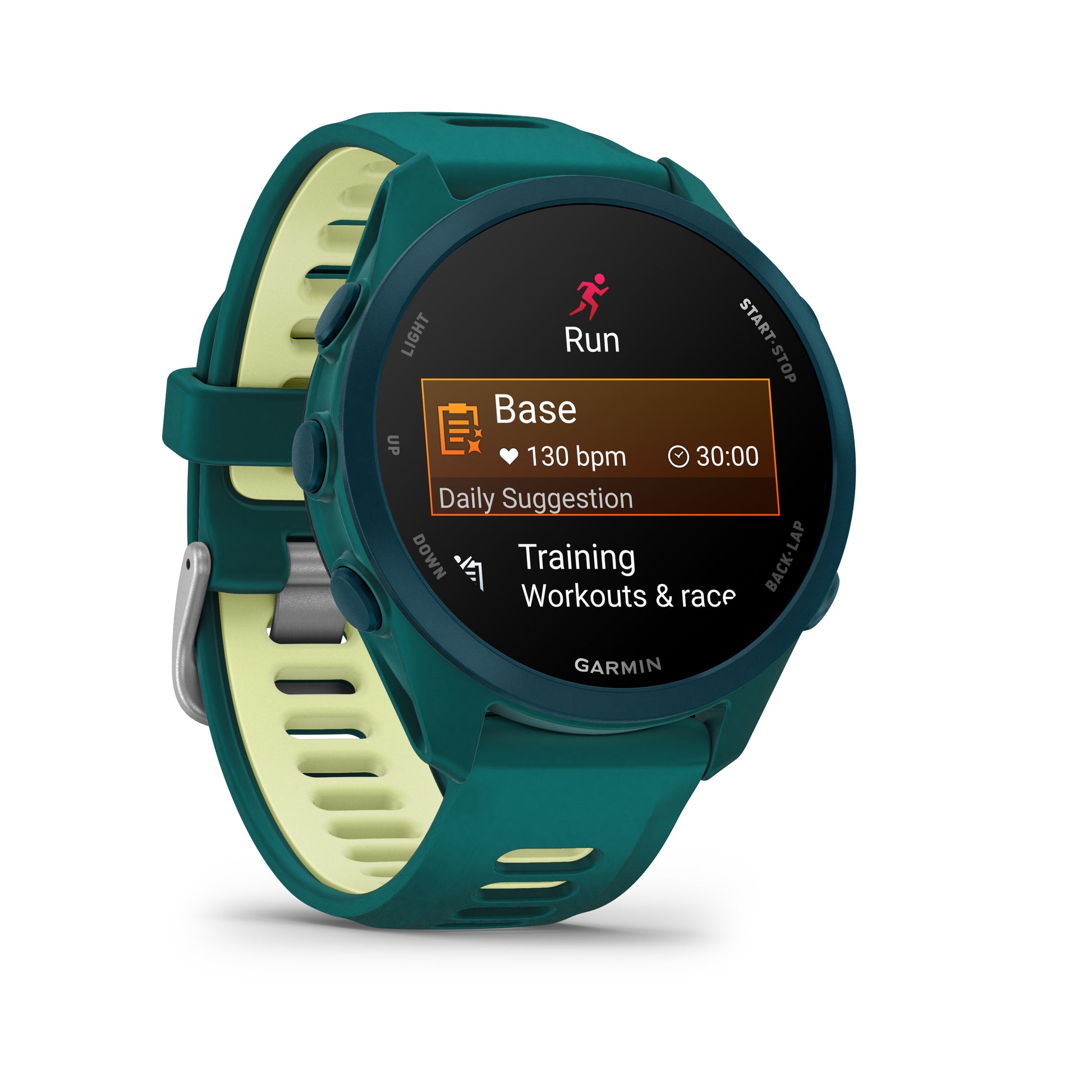 Forerunner® 170 Music, Teal Green/Citron image 2