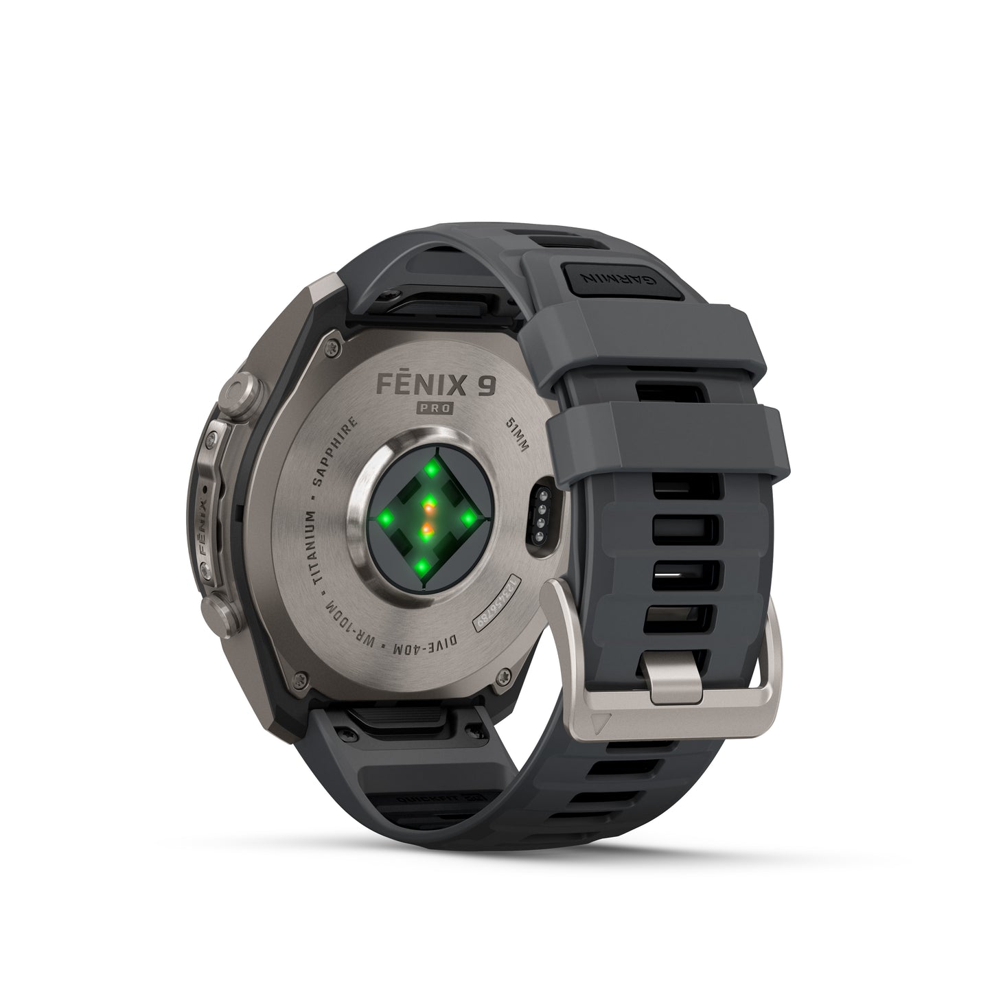 fēnix® 9 Pro – 51 mm
Titanium with Graphite/Black Silicone Band image 3