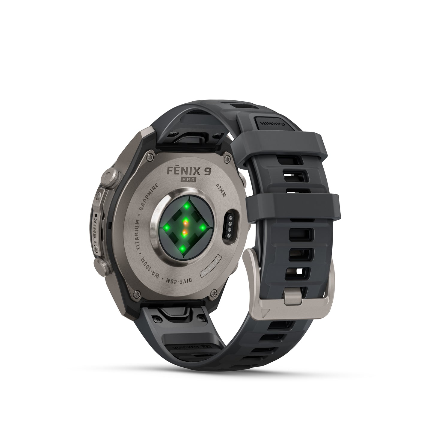 fēnix® 9 Pro – 47 mm
Titanium with Graphite/Black Silicone Band image 3