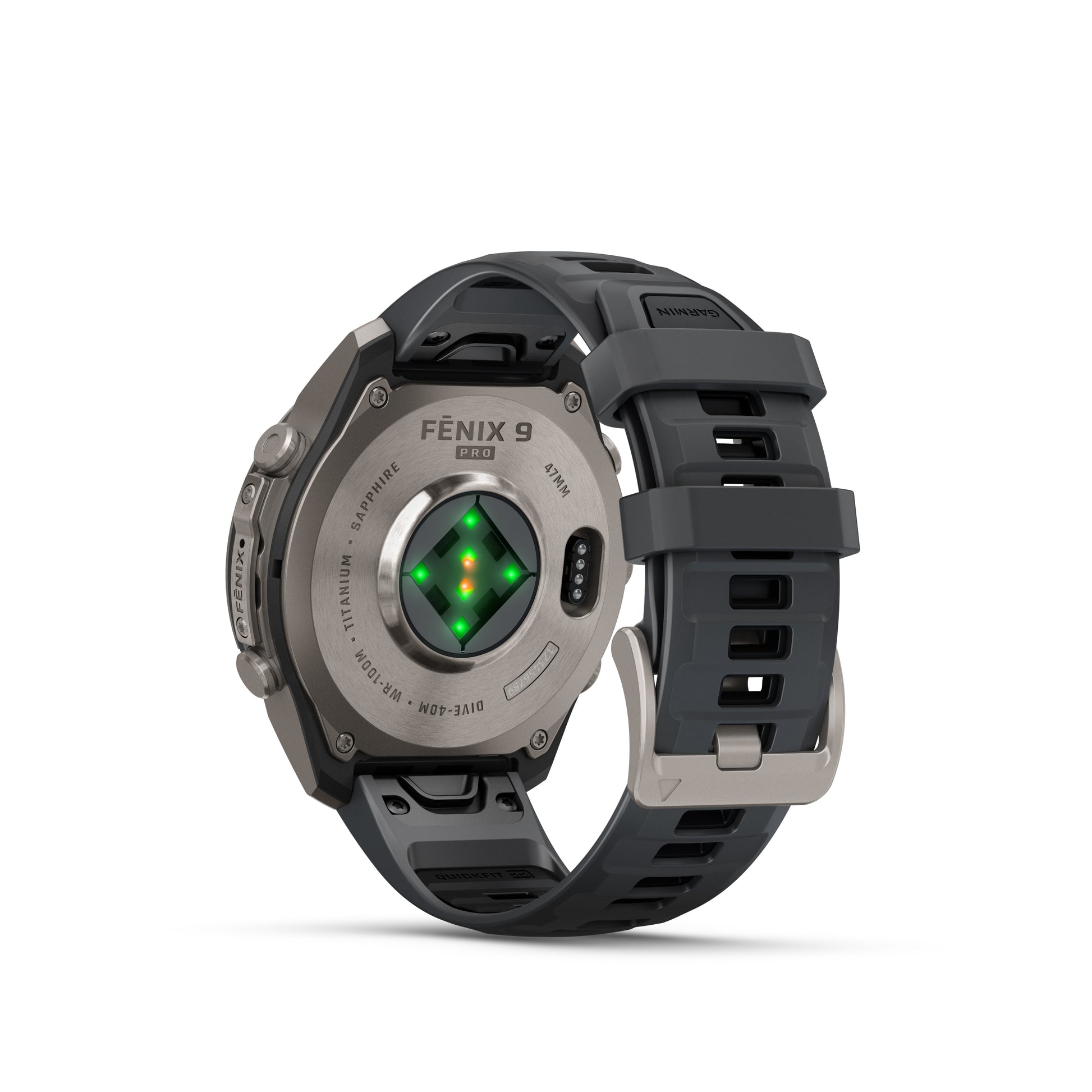 fēnix® 9 Pro – 47 mm
Titanium with Graphite/Black Silicone Band image 3