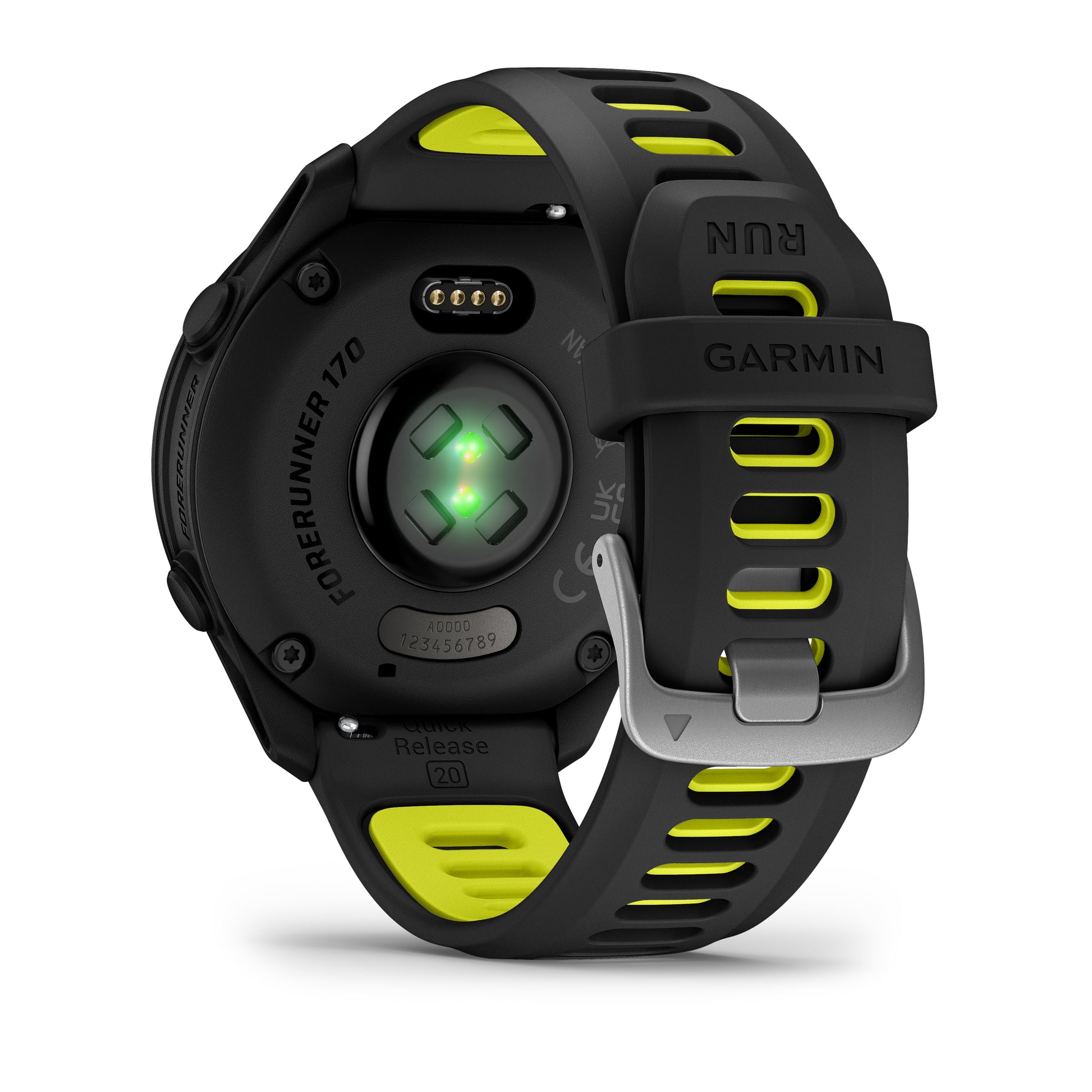 Forerunner® 170, Black/Amp Yellow image 3