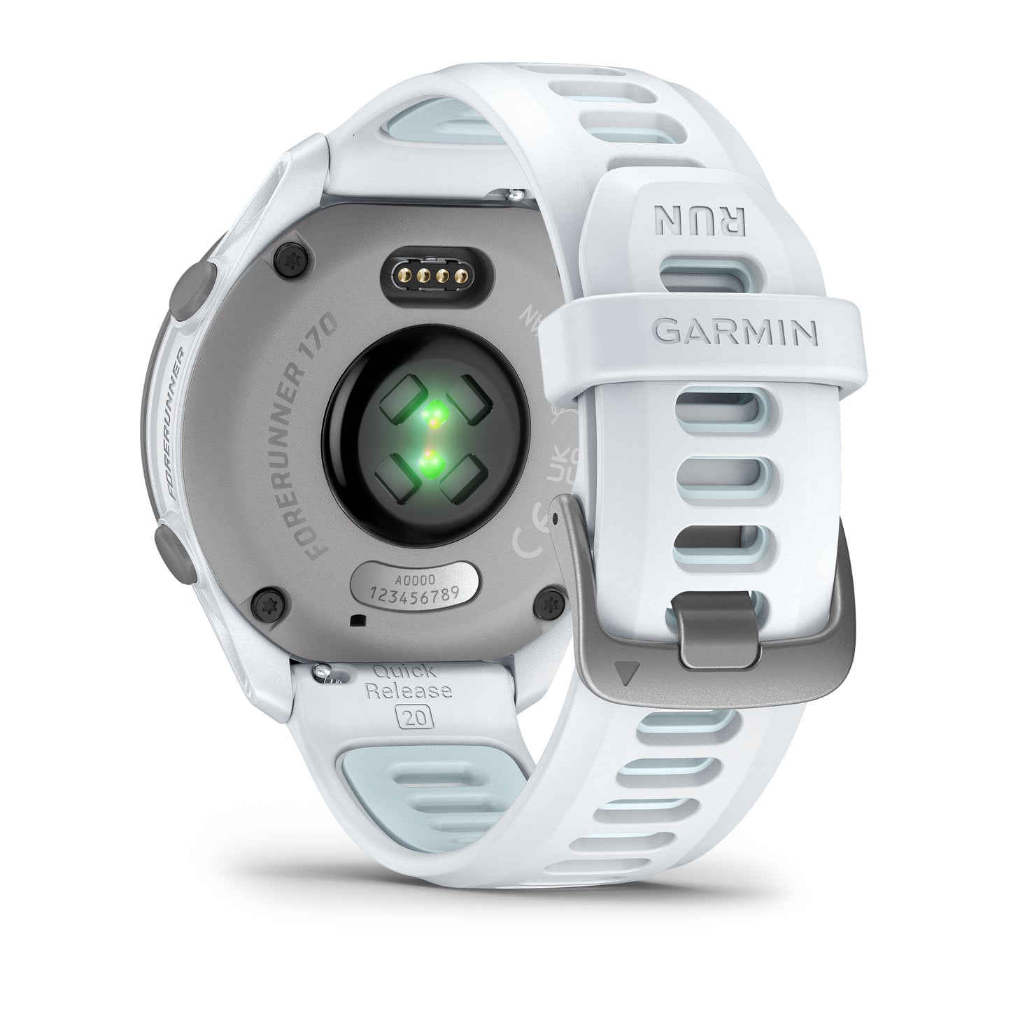 Forerunner® 170 Music, Whitestone/Cloud Blue image 3