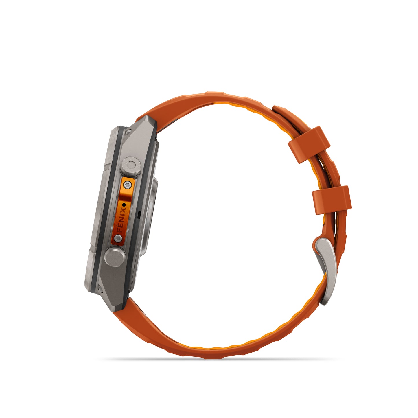 fēnix® 9 Pro – 47 mm
Titanium with Autumn Orange/Spark Orange Silicone Band image 4
