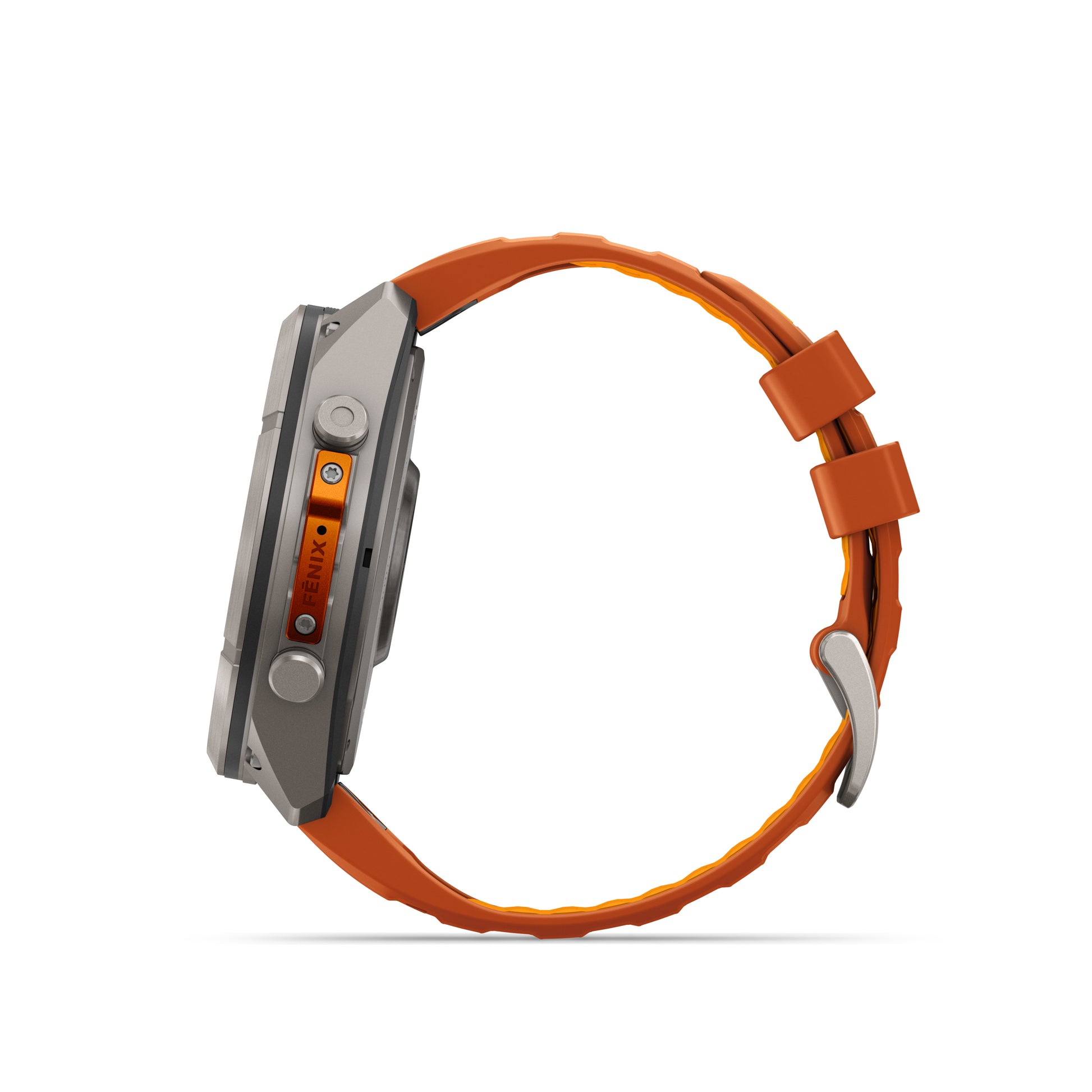 fēnix® 9 Pro – 51 mm
Titanium with Autumn Orange/Spark Orange Silicone Band image 4
