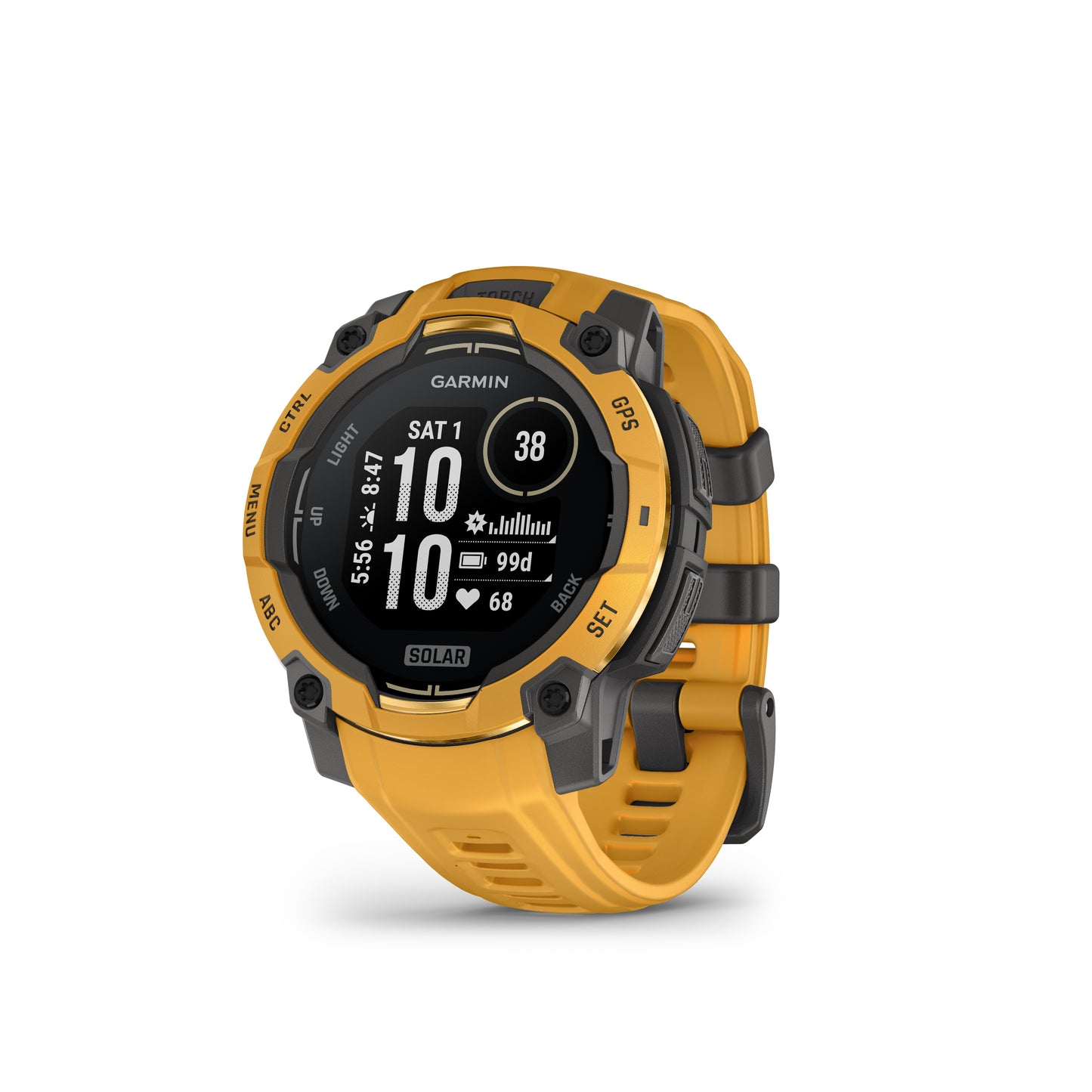 Instinct® 3 –  45 mm, Solar
Sunburst with Sunburst/Gray Band image 1