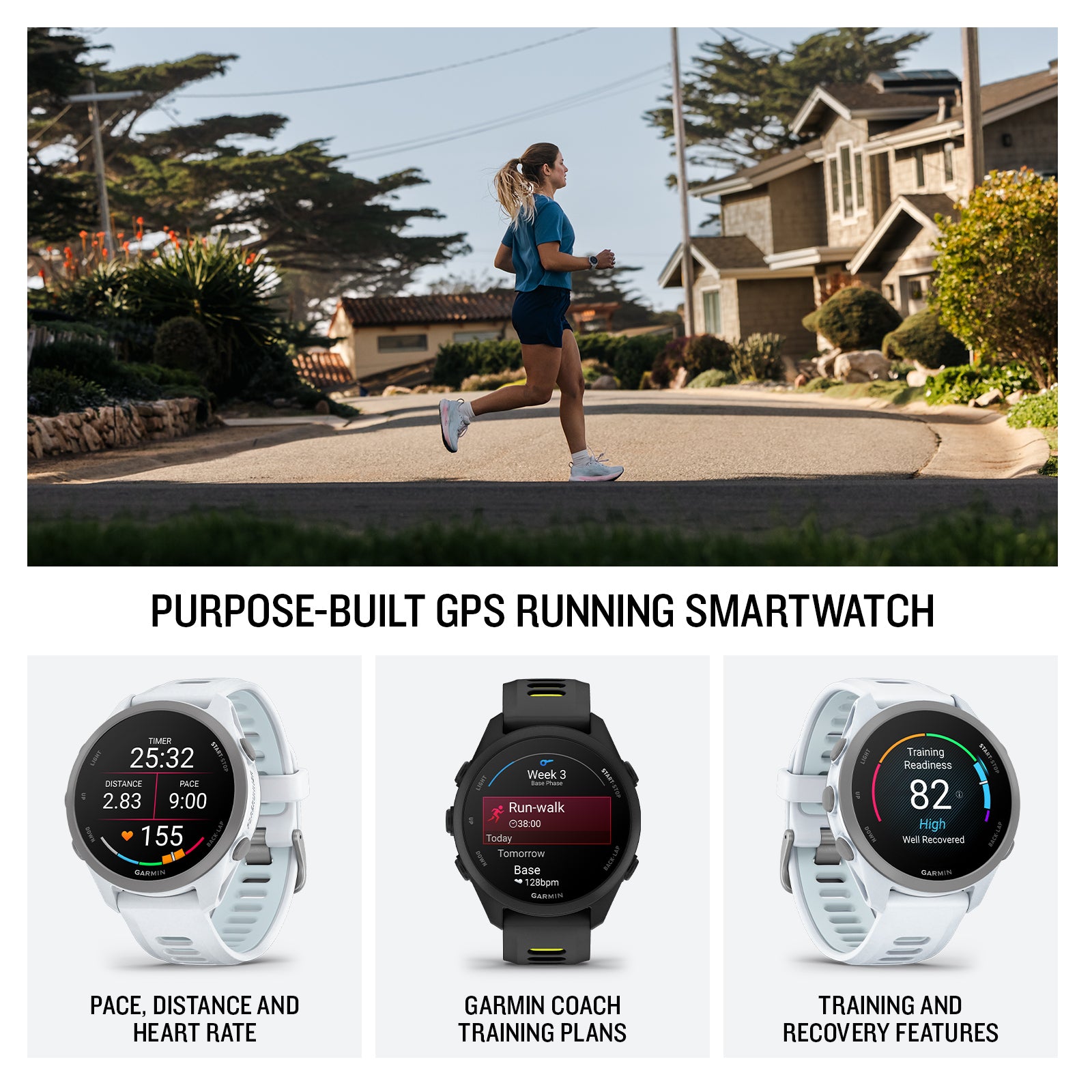 Forerunner® 170 Music, Black/Amp Yellow image 5