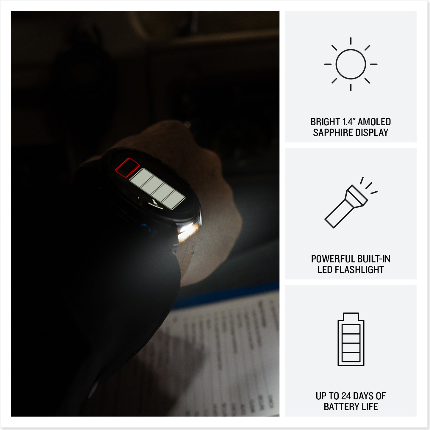 D2™ Mach 2 Pro
Carbon Gray DLC Titanium with Chestnut Leather Band image 6