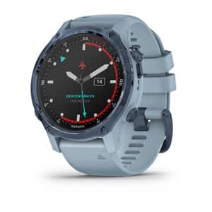 Descent™ Mk2S, Mineral Blue with Sea Foam Silicone Band