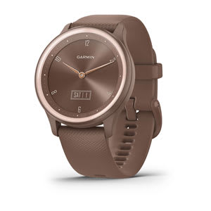 vívomove® Sport, Cocoa Case and Silicone Band with Peach Gold Accents