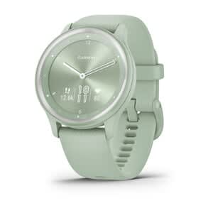 vívomove® Sport, Cool Mint Case and Silicone Band with Silver Accents