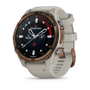 Descent™ Mk3i – 43 mm, Bronze PVD Titanium with French Gray Silicone Band