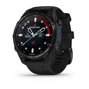 Descent™ Mk3i – 43 mm, Carbon Gray DLC Titanium with Black Silicone Band