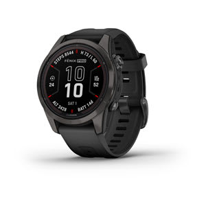 fēnix® 7S Pro – Sapphire Solar Edition, Carbon Gray DLC Titanium with Black Band