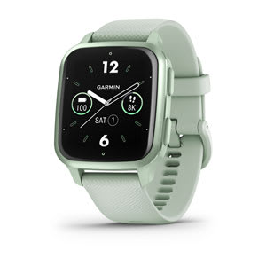 Venu® Sq 2, Metallic Mint Aluminum Bezel with Cool Mint Case and Silicone Band