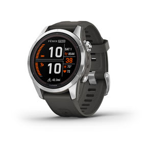 fēnix® 7S Pro – Solar Edition, Silver with Graphite Band