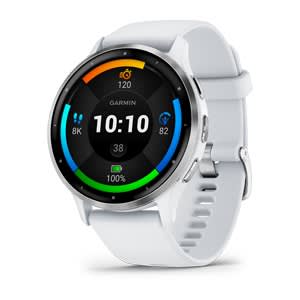 Venu® 3, Silver Stainless Steel Bezel with Whitestone Case and Silicone Band