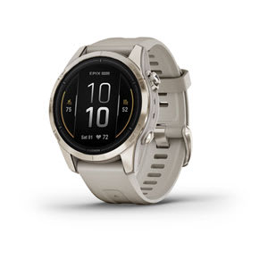 epix™ Pro (Gen 2) – Sapphire Edition | 42 mm, Soft Gold with Light Sand Band