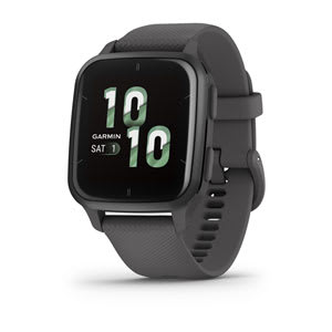 Venu® Sq 2, Slate Aluminum Bezel with Shadow Gray Case and Silicone Band